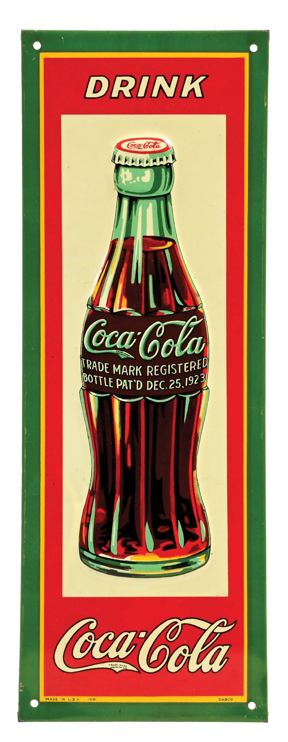 COCA-COLA CHRISTMAS BOTTLE SIGN (1 of 3)
