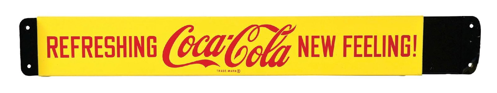 COCA-COLA REFRESHING NEW FEELING! DOOR PUSH SIGN (1 of 2)