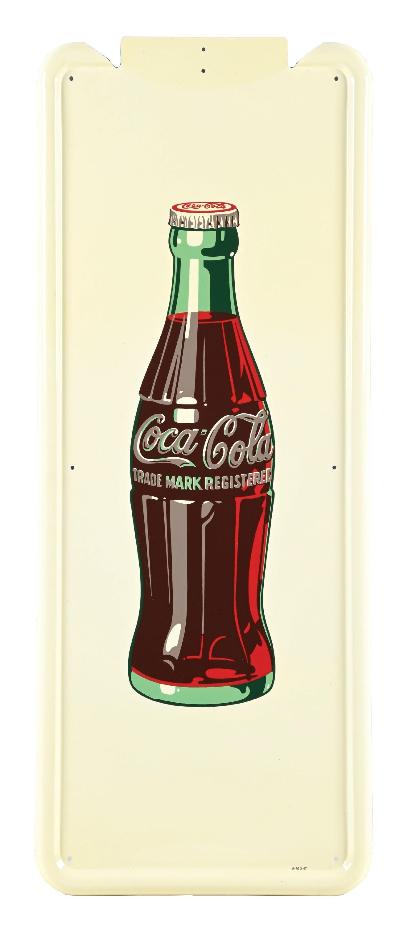 COCA-COLA PILASTER SIGN W/ BOTTLE GRAPHIC (1 of 2)