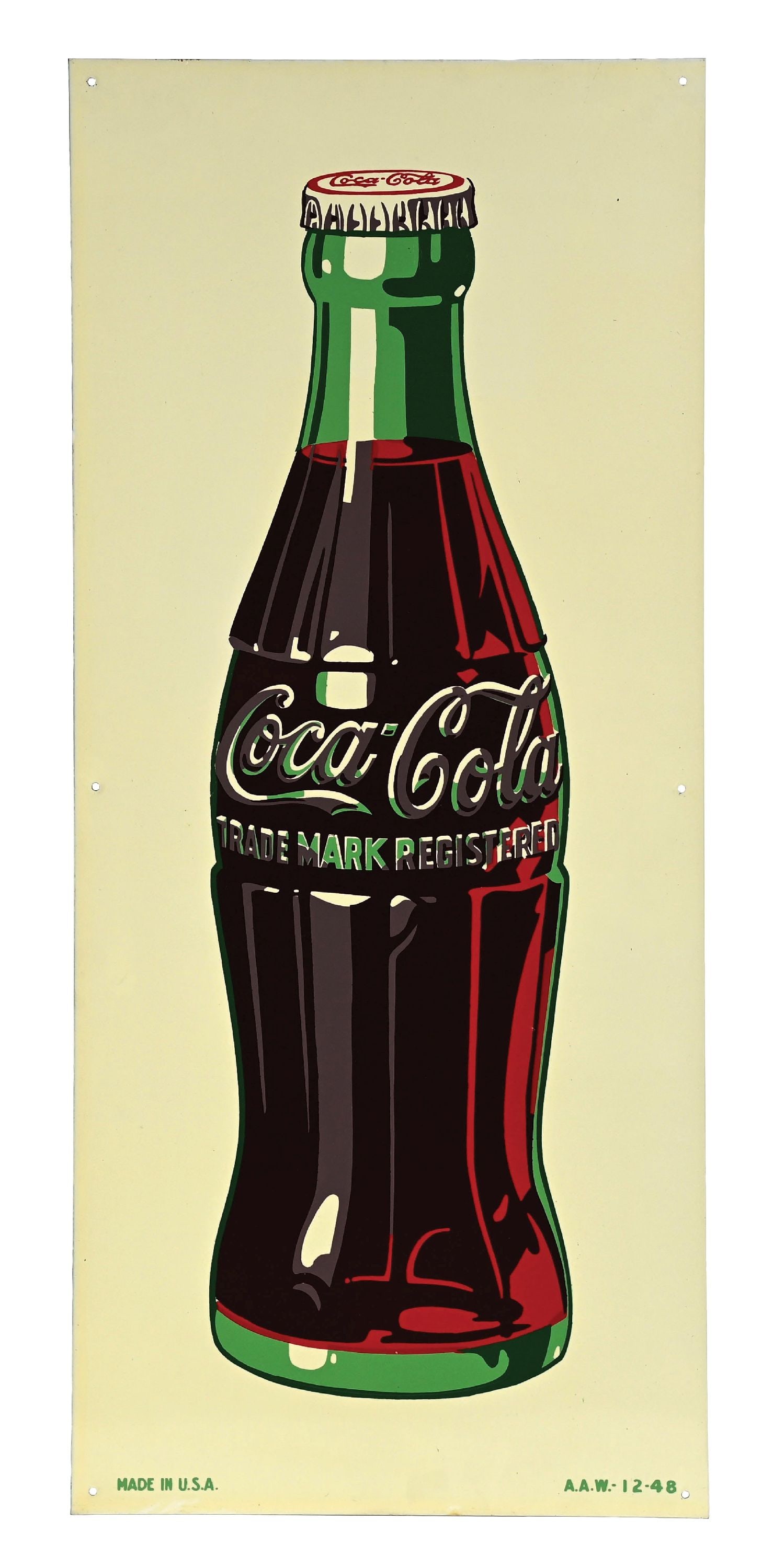 COCA-COLA SIGN W/ BOTTLE GRAPHIC (1 of 3)
