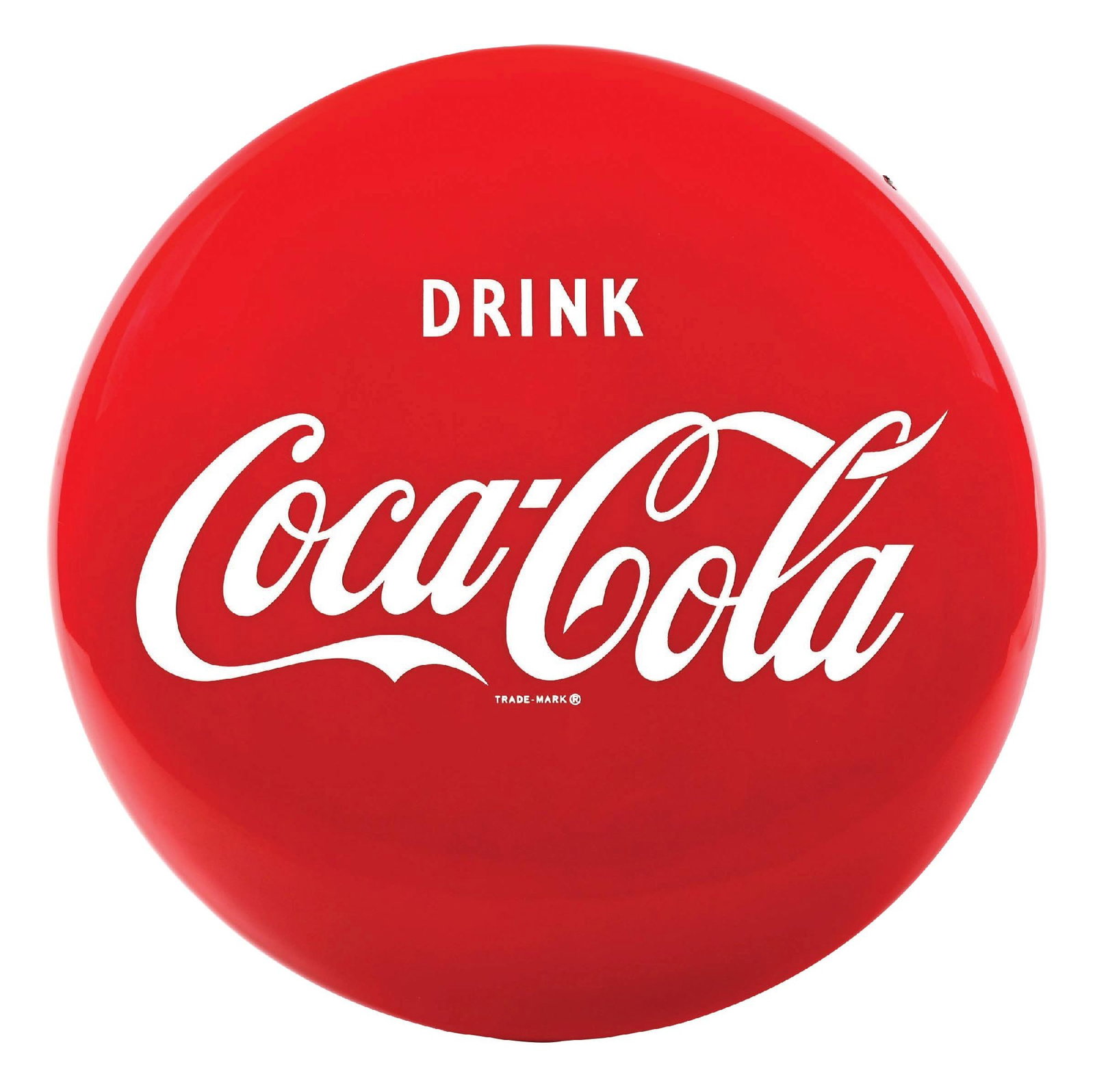DRINK COCA-COLA BUTTON SIGN (1 of 2)