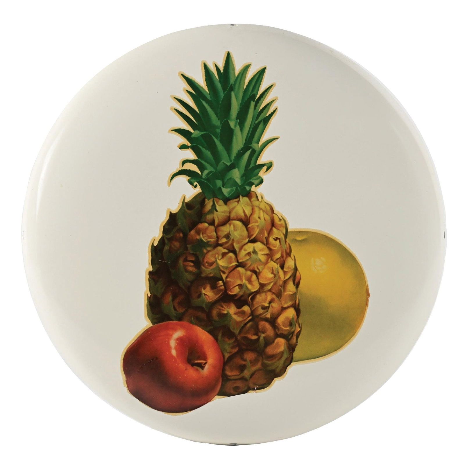 COCA-COLA BUTTON SIGN W/ PINEAPPLE DECAL GRAPHIC (1 of 2)