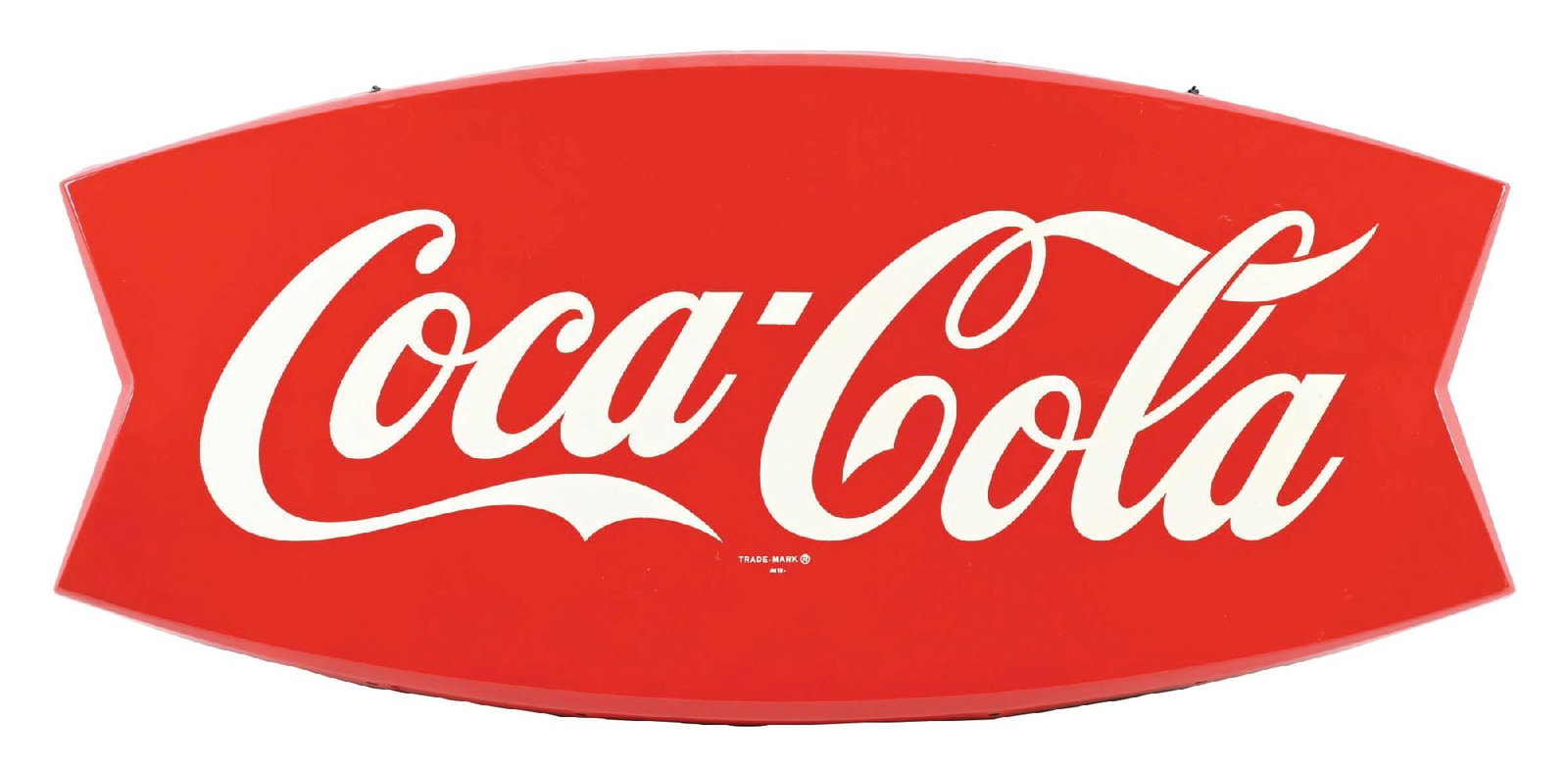 COCA-COLA FISHTAIL CONVEX SIGN (1 of 2)