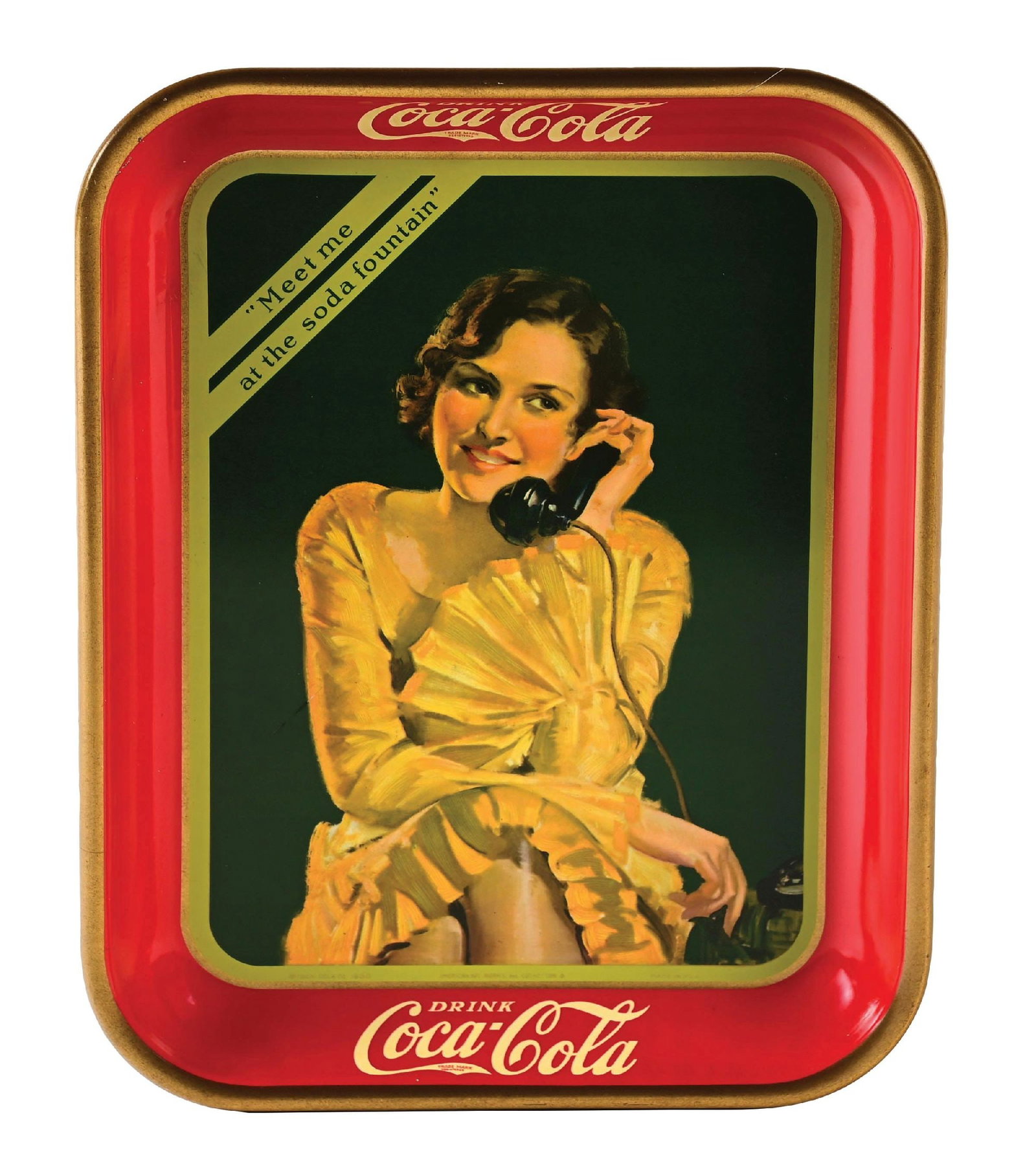 DRINK COCA-COLA "MEET ME AT THE SODA FOUNTAIN" TRAY (1 of 3)