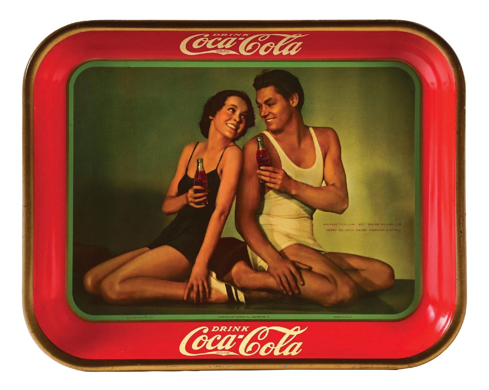 COCA-COLA SERVING TRAY W/ COUPLE GRAPHIC (1 of 3)