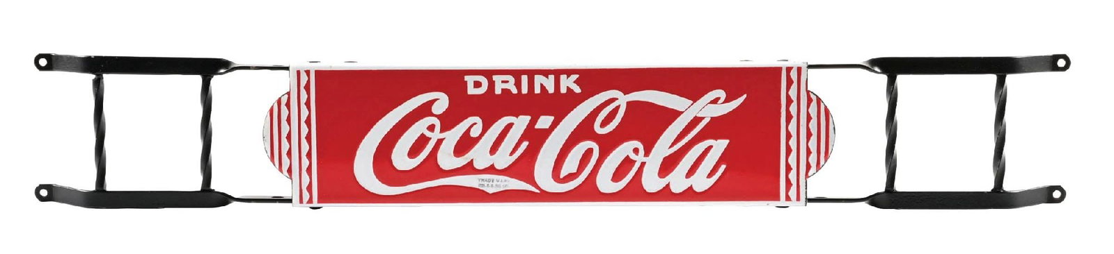 COCA-COLA DOOR PUSH SIGN W/ STEEL ARMS (1 of 3)