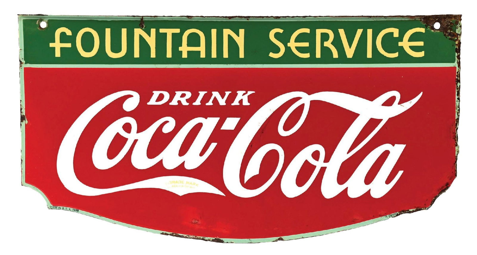 COCA-COLA FOUNTAIN SERVICE SIGN (1 of 4)