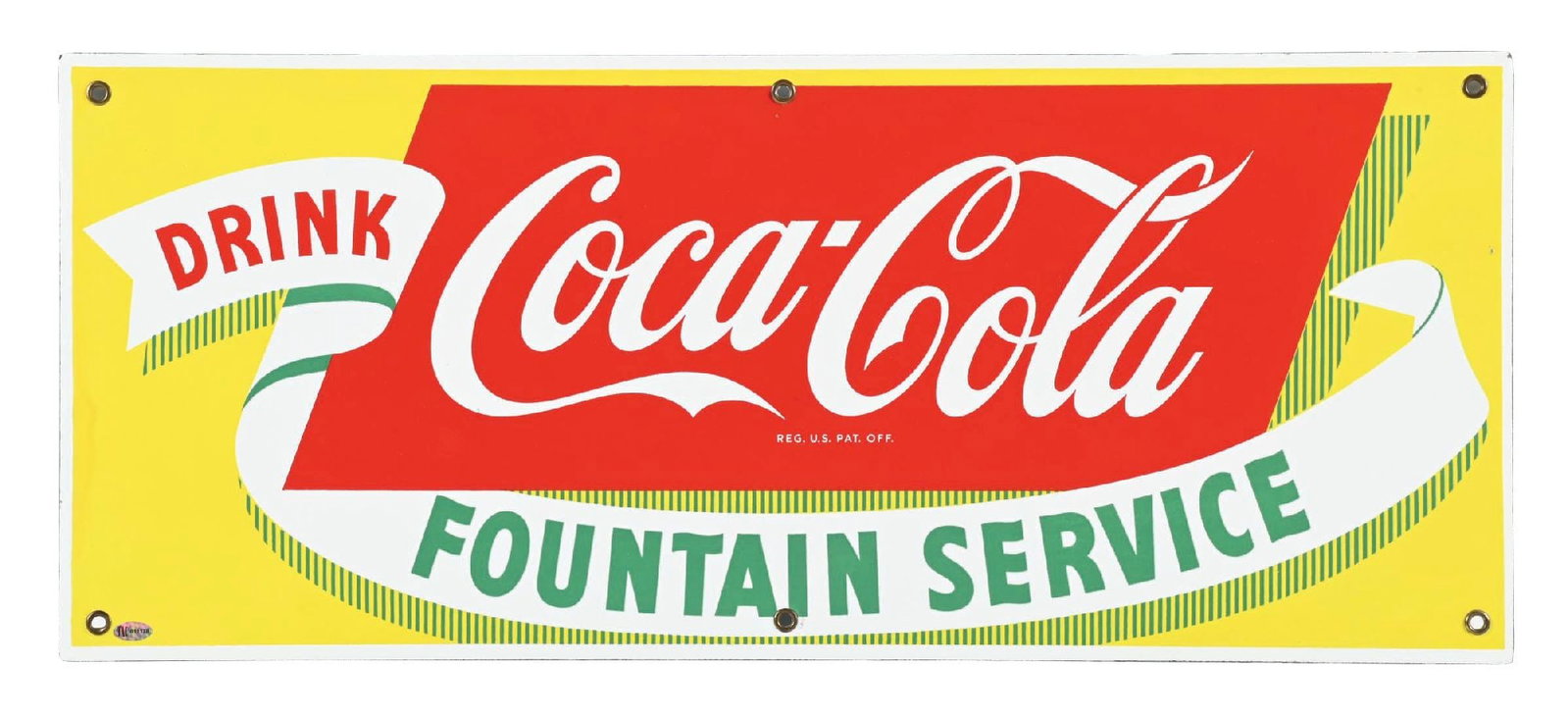 DRINK COCA-COLA FOUNTAIN SERVICE SIGN (1 of 2)
