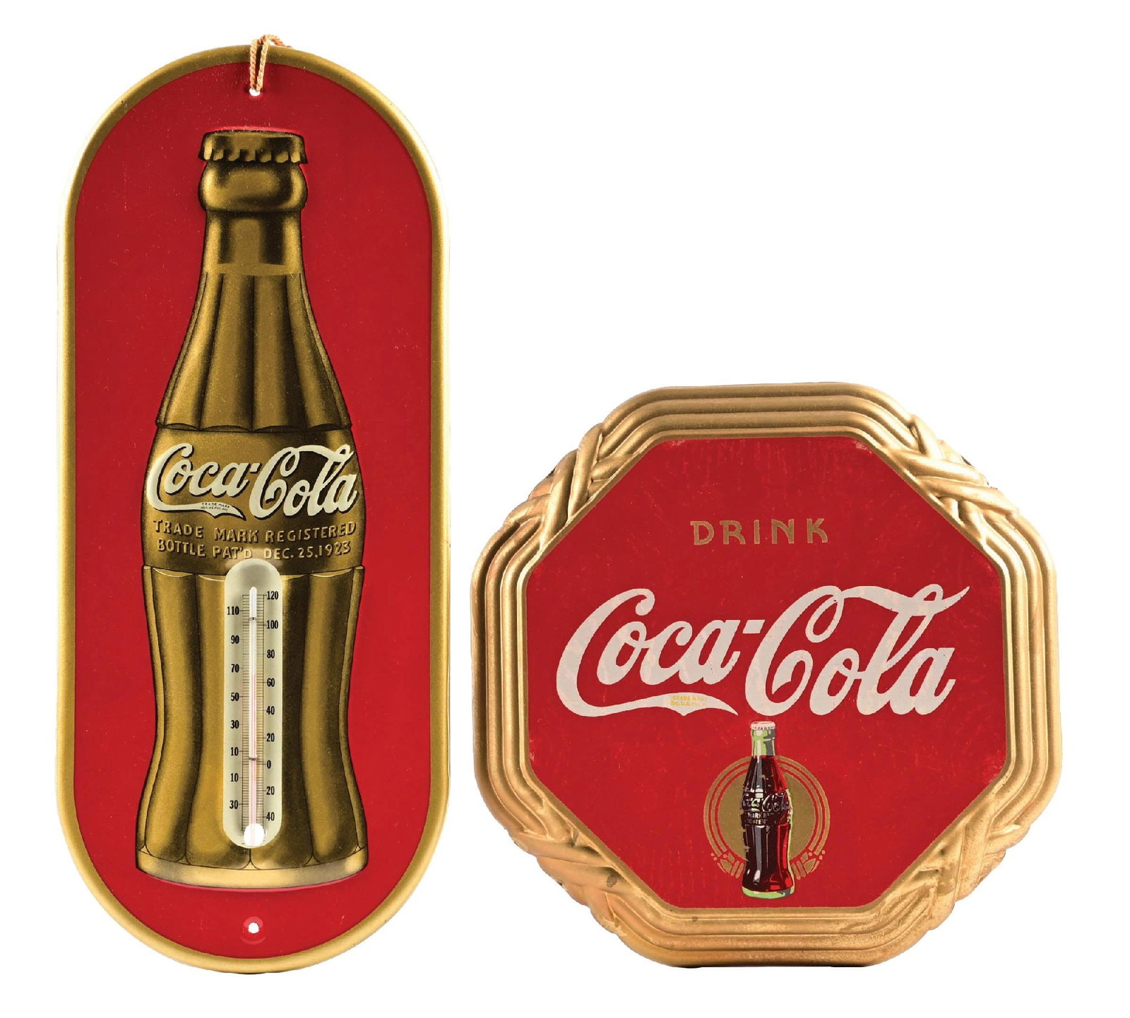 COLLECTION OF 2: COCA-COLA KAY SIGN & THERMOMETER (1 of 2)