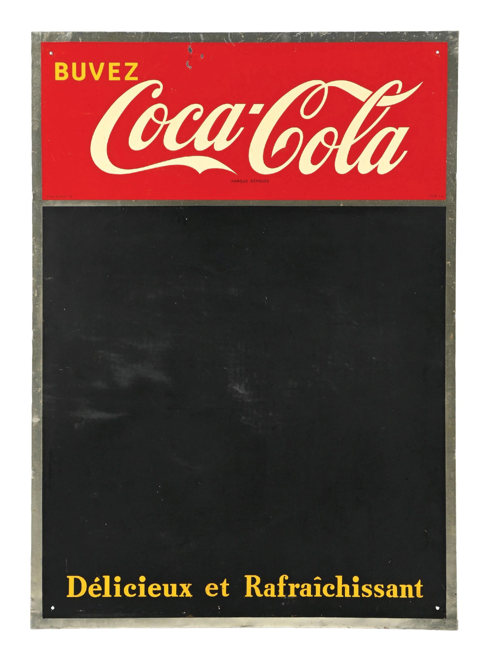COCA-COLA FRENCH CHALKBOARD MENU SIGN (1 of 2)