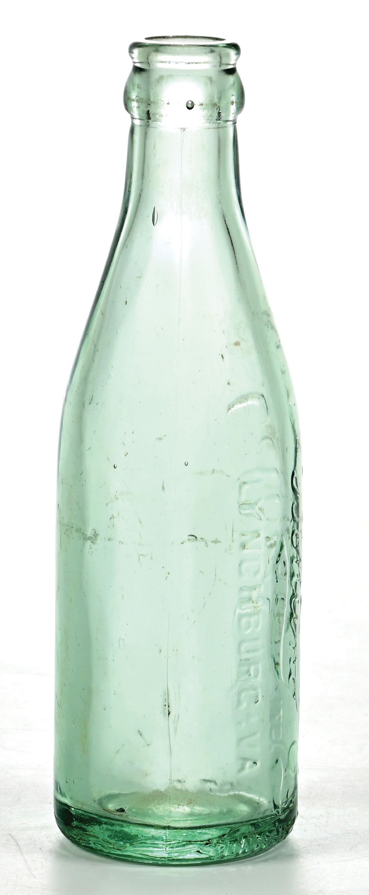 CELERY COLA LYNCHBURG VA AQUA SCRIPT BOTTLE - 2