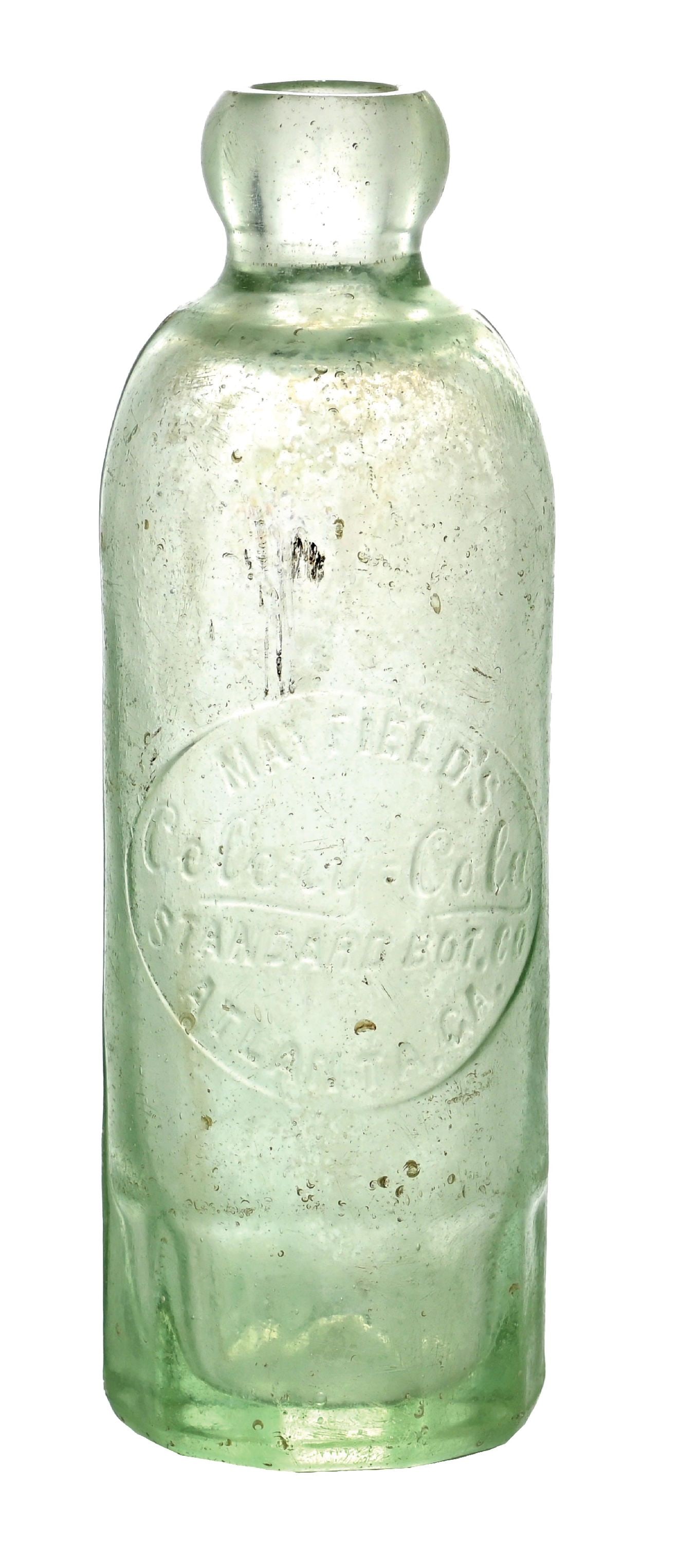 CELERY-COLA HUTCHINSON ATLANTA, GA AQUA SCRIPT BOTTLE 1900-1903 (1 of 6)