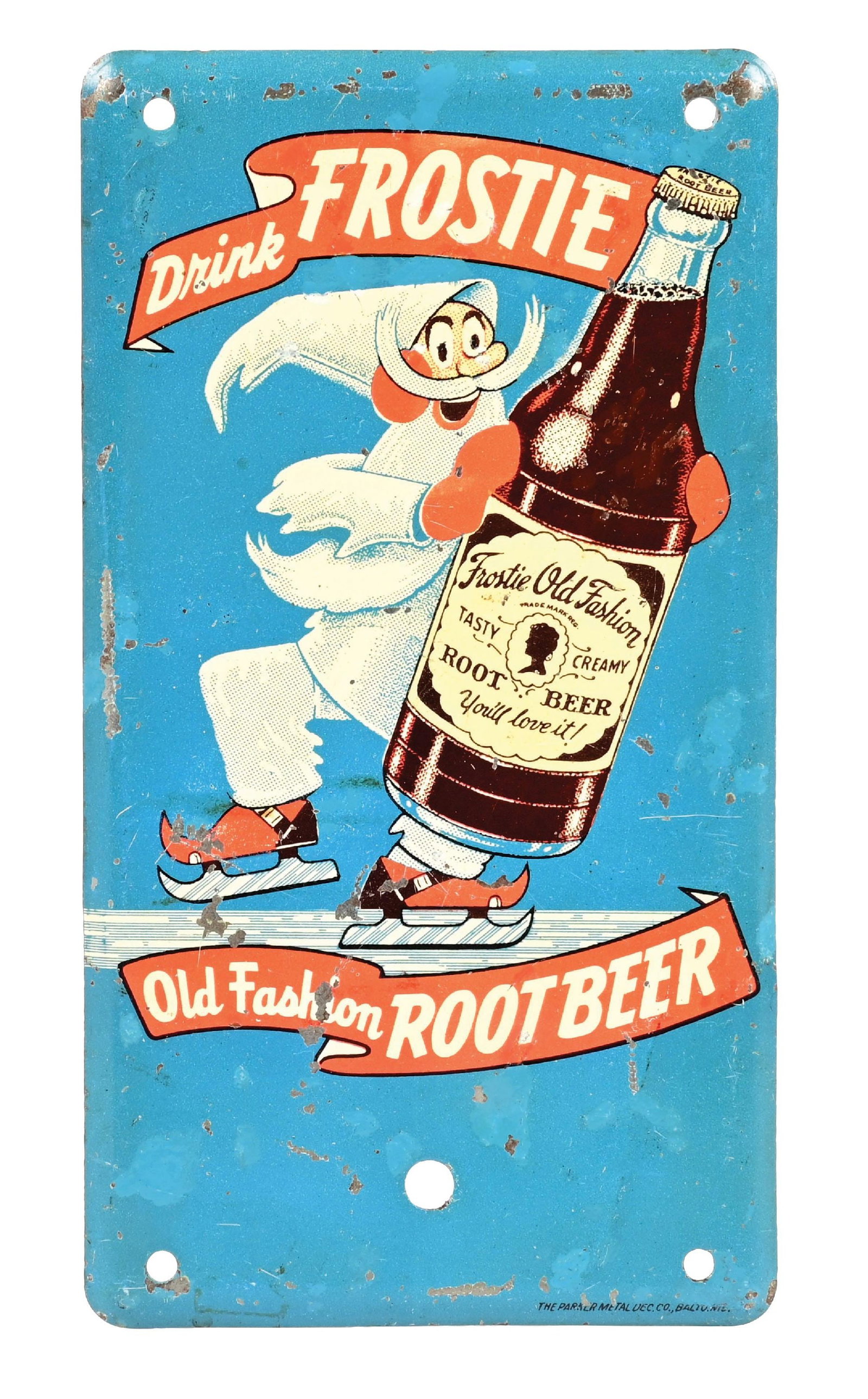 DRINK FROSTIE ROOT BEER TIN SIGN (1 of 3)