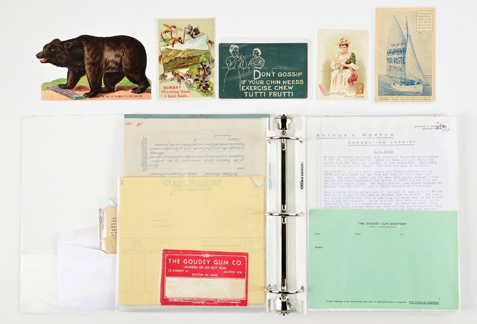 3-RING BINDER OF ASSORTED CHEWING GUM EPHEMERA (1 of 6)