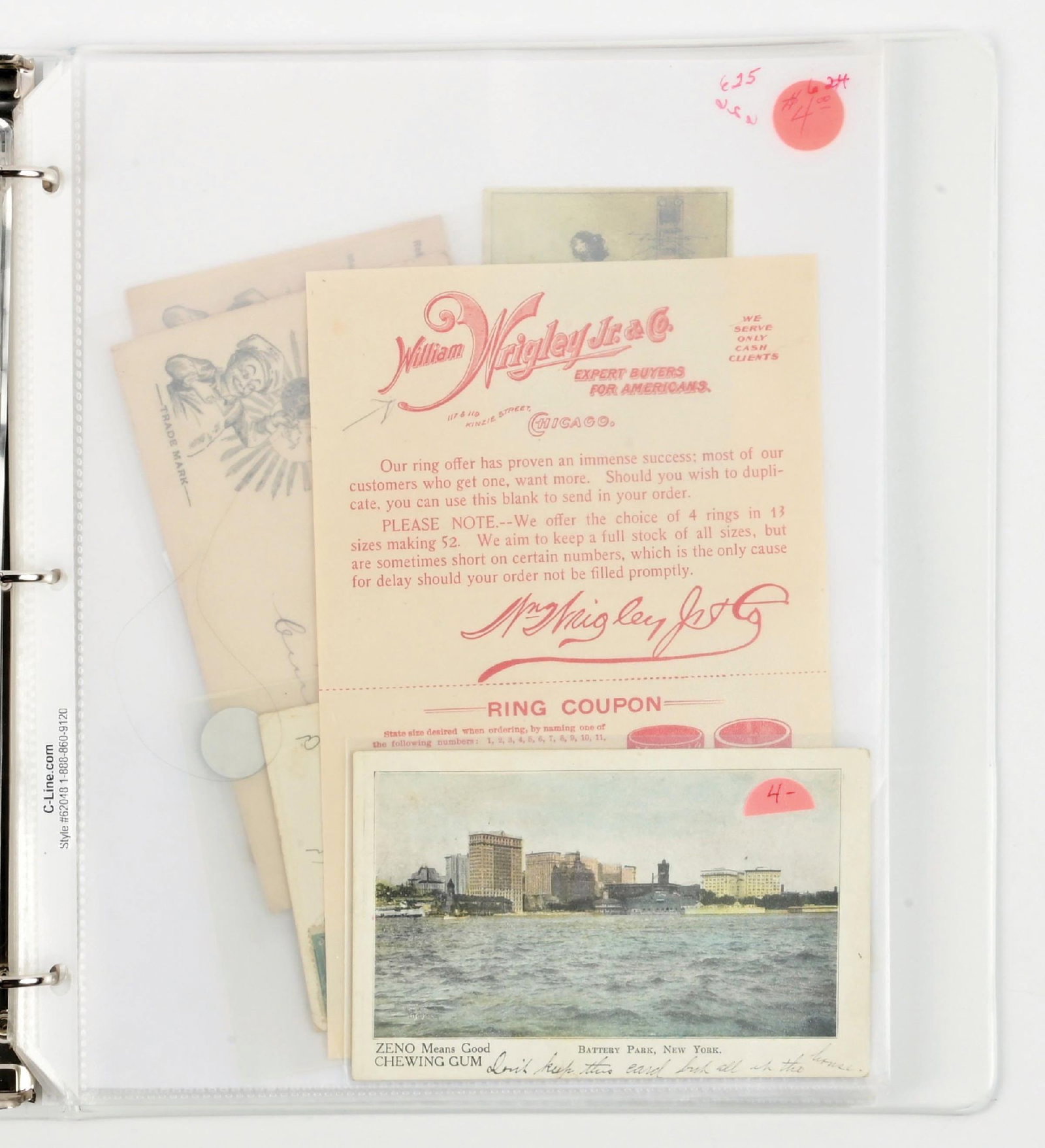 3-RING BINDER OF ASSORTED CHEWING GUM EPHEMERA - 3
