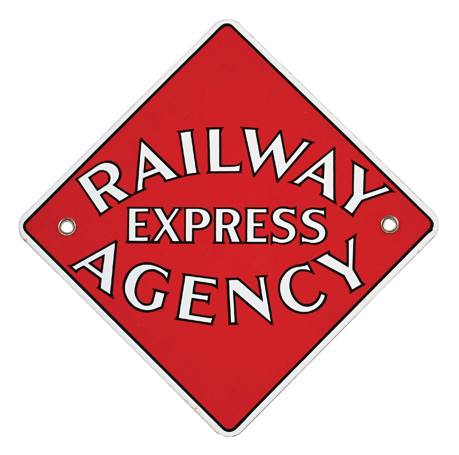 RAILWAY EXPRESS AGENCY PORCELAIN SIGN (1 of 2)