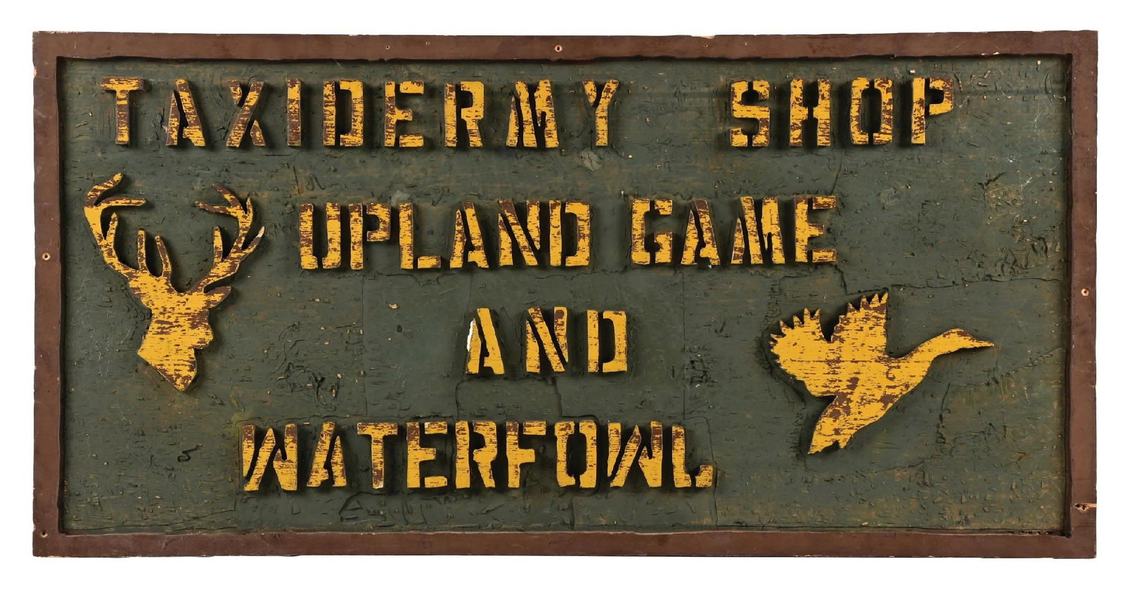 TAXIDERMY UPLAND GAME AND WATERFOWL HANDMADE WOOD SIGN WITH THREE-DIMENSIONAL LETTERS (1 of 2)