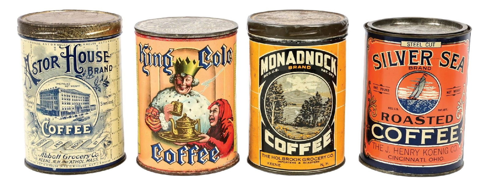 COLLECTION OF 4: COFFEE TINS (1 of 2)