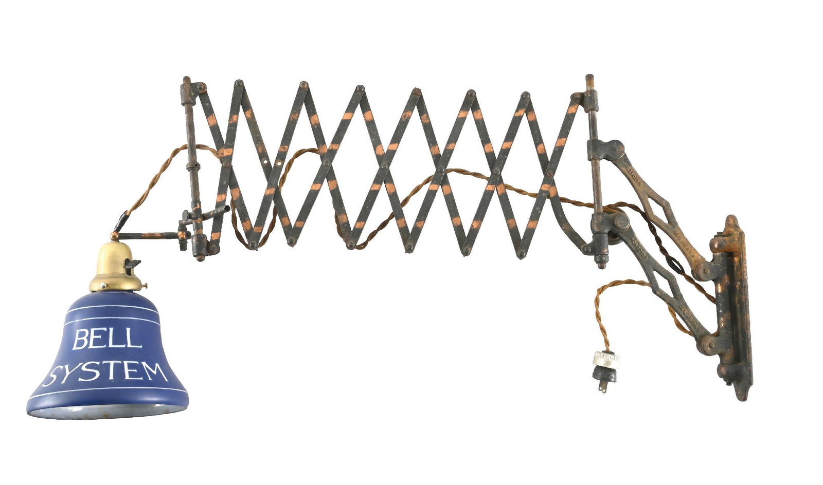 ORIGINAL BELL SYSTEM SCISSOR WALL LAMP (1 of 2)