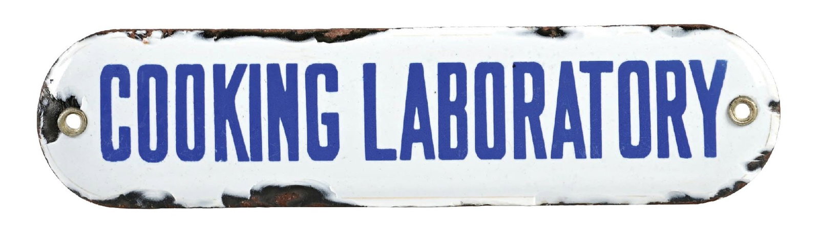 COOKING LABORATORY PORCELAIN DOOR SIGN (1 of 2)