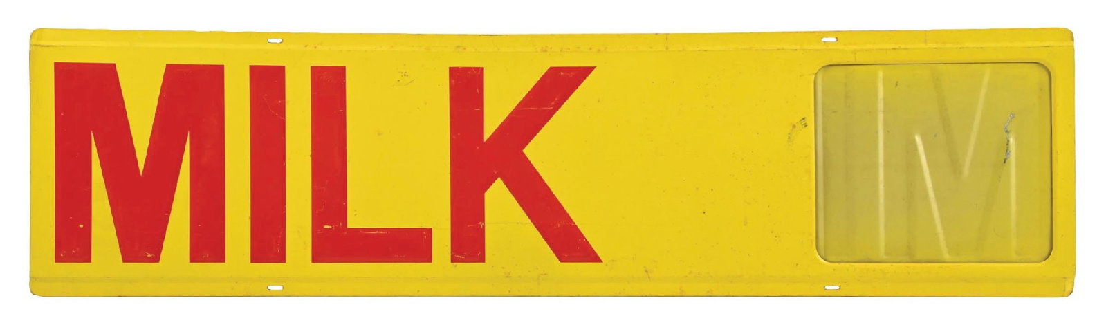 MILK EMBOSSED TIN SIGN W/ PRICER AREA (1 of 2)