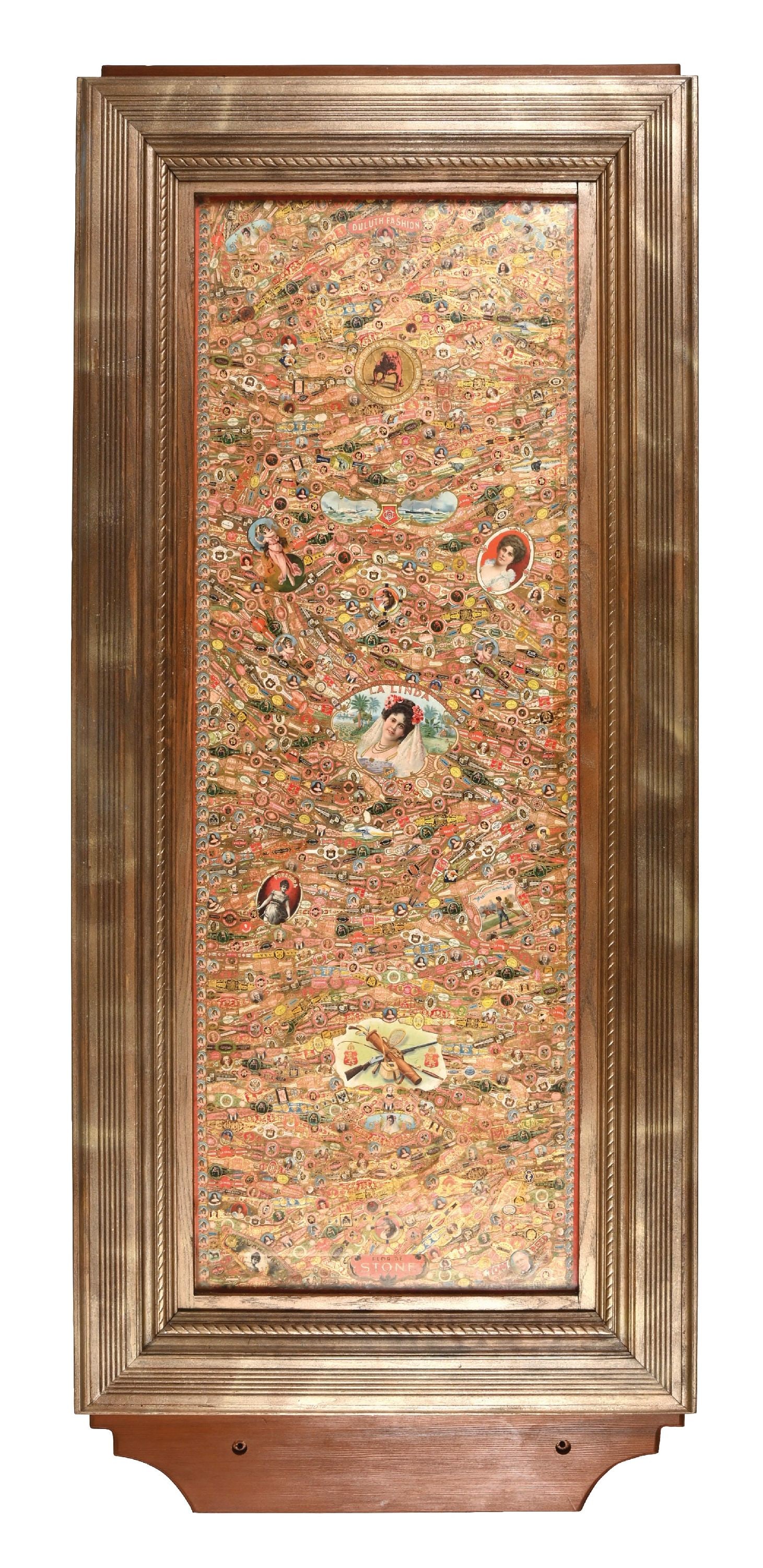 LARGE DISPLAY OF VINTAGE CIGAR LABELS (1 of 3)