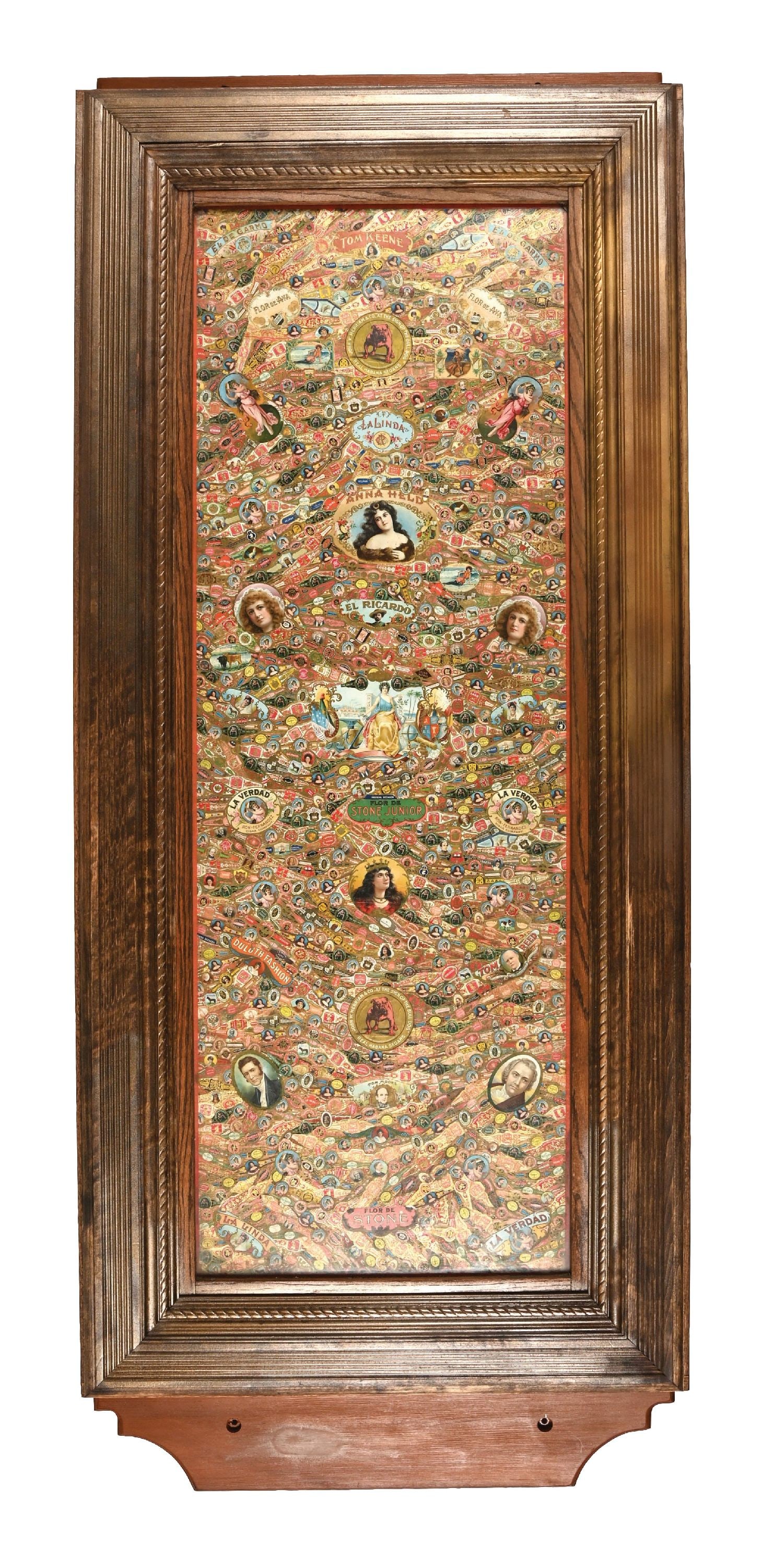 LARGE DISPLAY OF VINTAGE CIGAR LABELS (1 of 3)