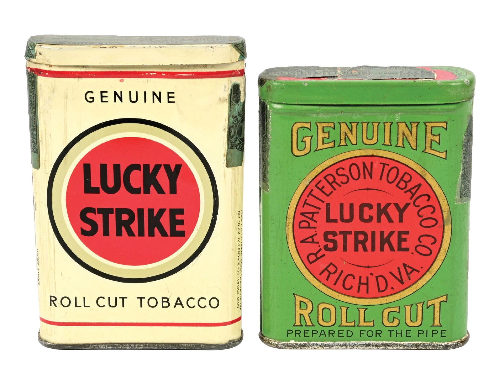 PAIR OF LUCKY STRIKE TOBACCO TINS (1 of 2)