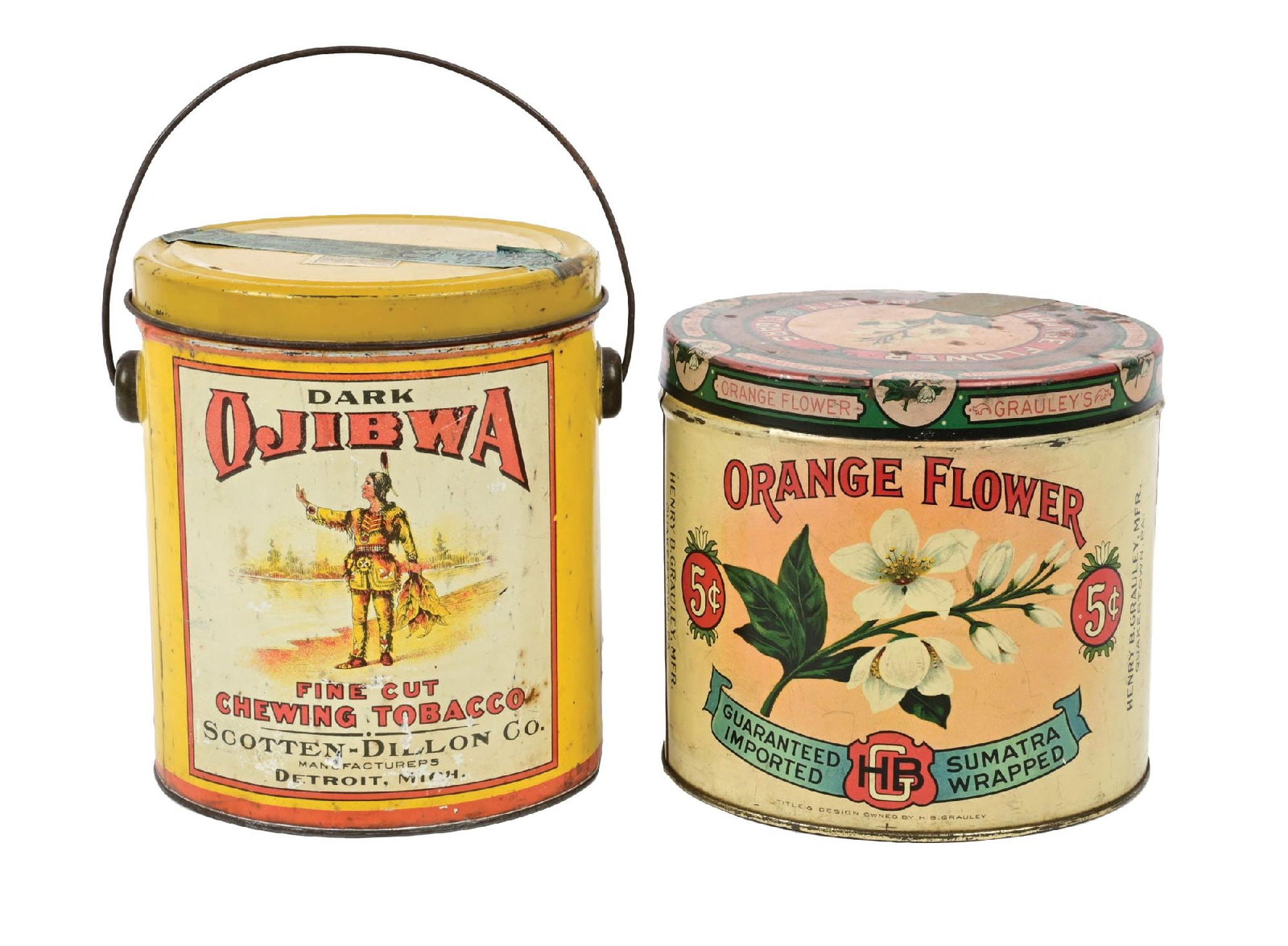 PAIR OF TOBACCO TINS (1 of 4)