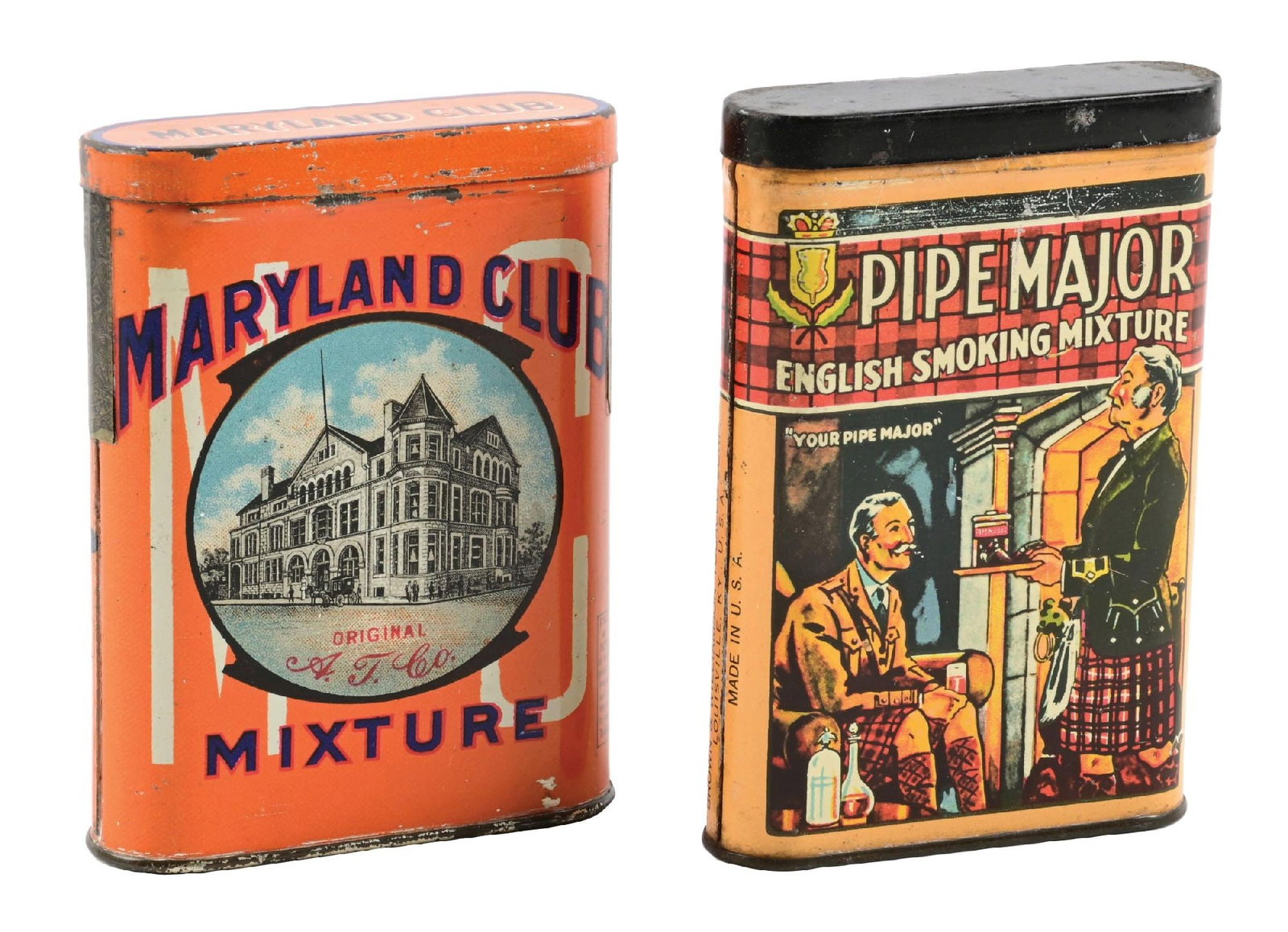 PAIR OF POCKET TOBACCO TINS (1 of 4)