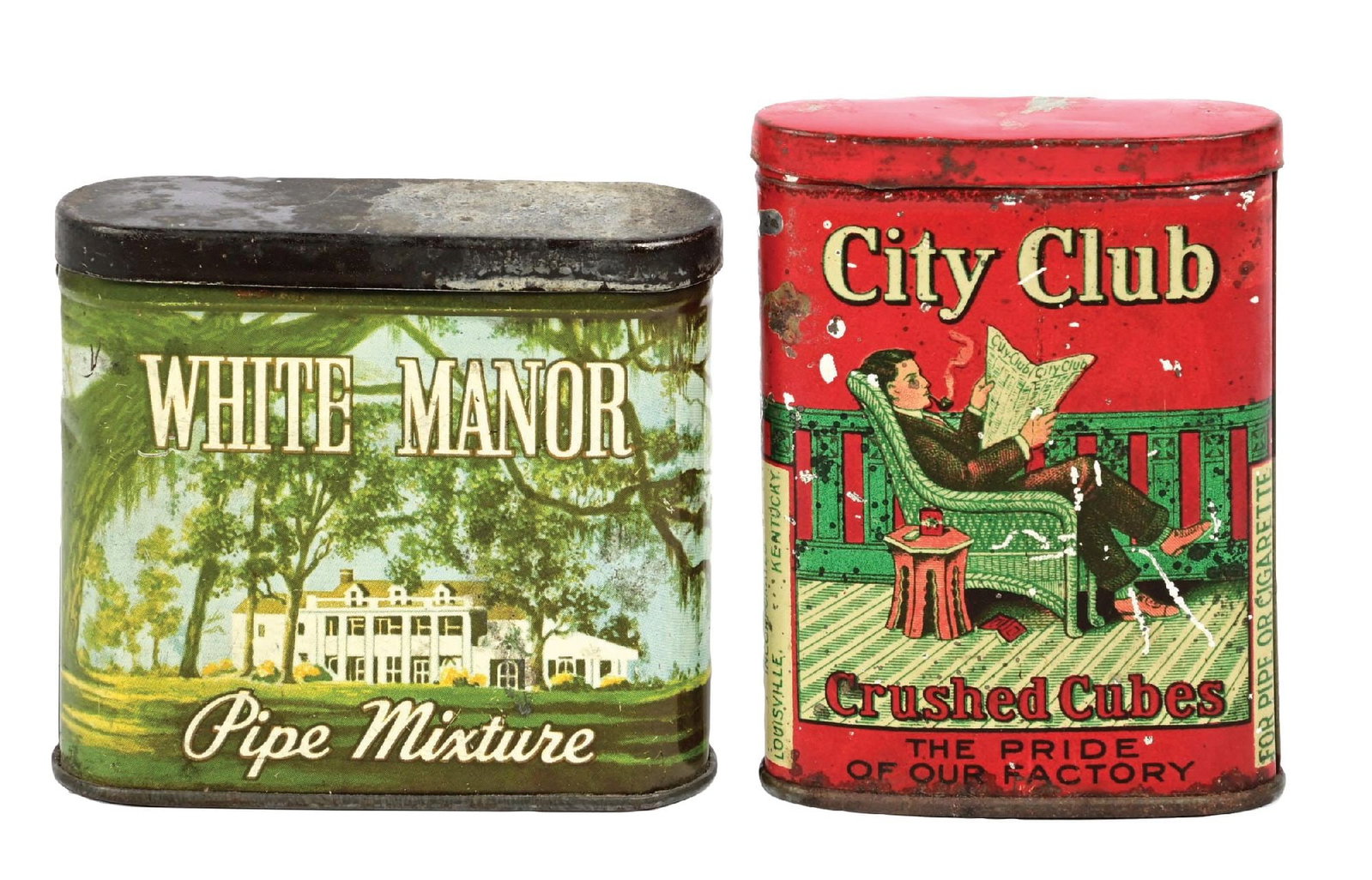 PAIR OF SMALL FORMAT POCKET TOBACCO TINS (1 of 2)