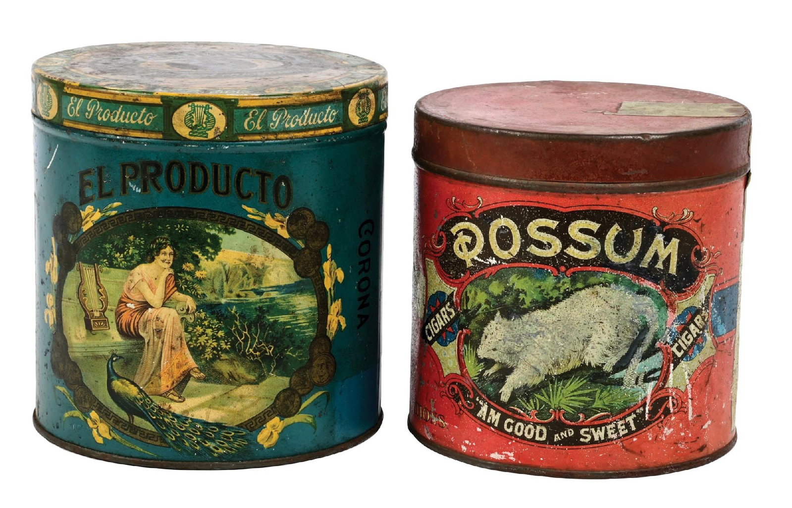 PAIR OF CIGAR TINS (1 of 4)