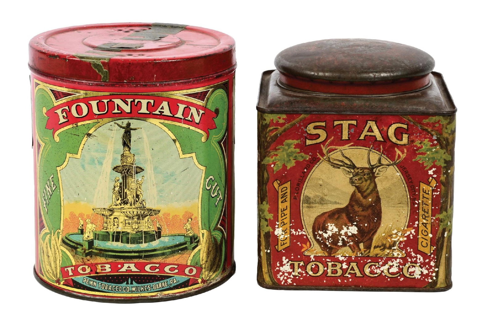 PAIR OF COUNTER TOBACCO TINS (1 of 4)