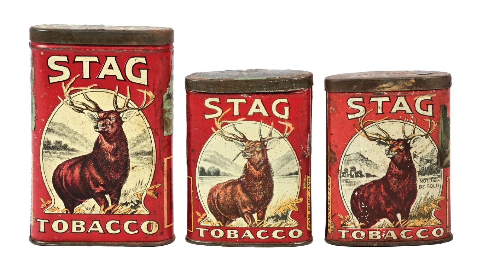 COLLECTION OF 3: STAG TOBACCO TINS (1 of 2)