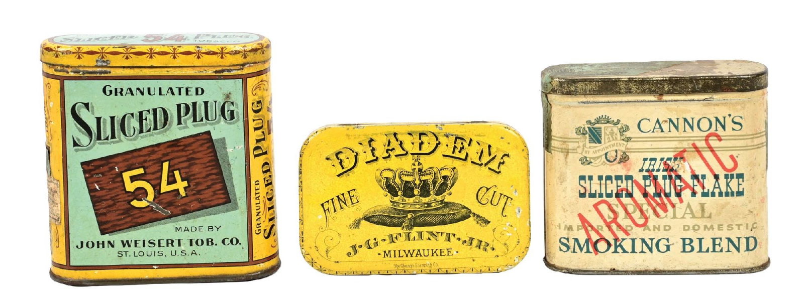COLLECTION OF 3: POCKET TOBACCO TINS (1 of 2)