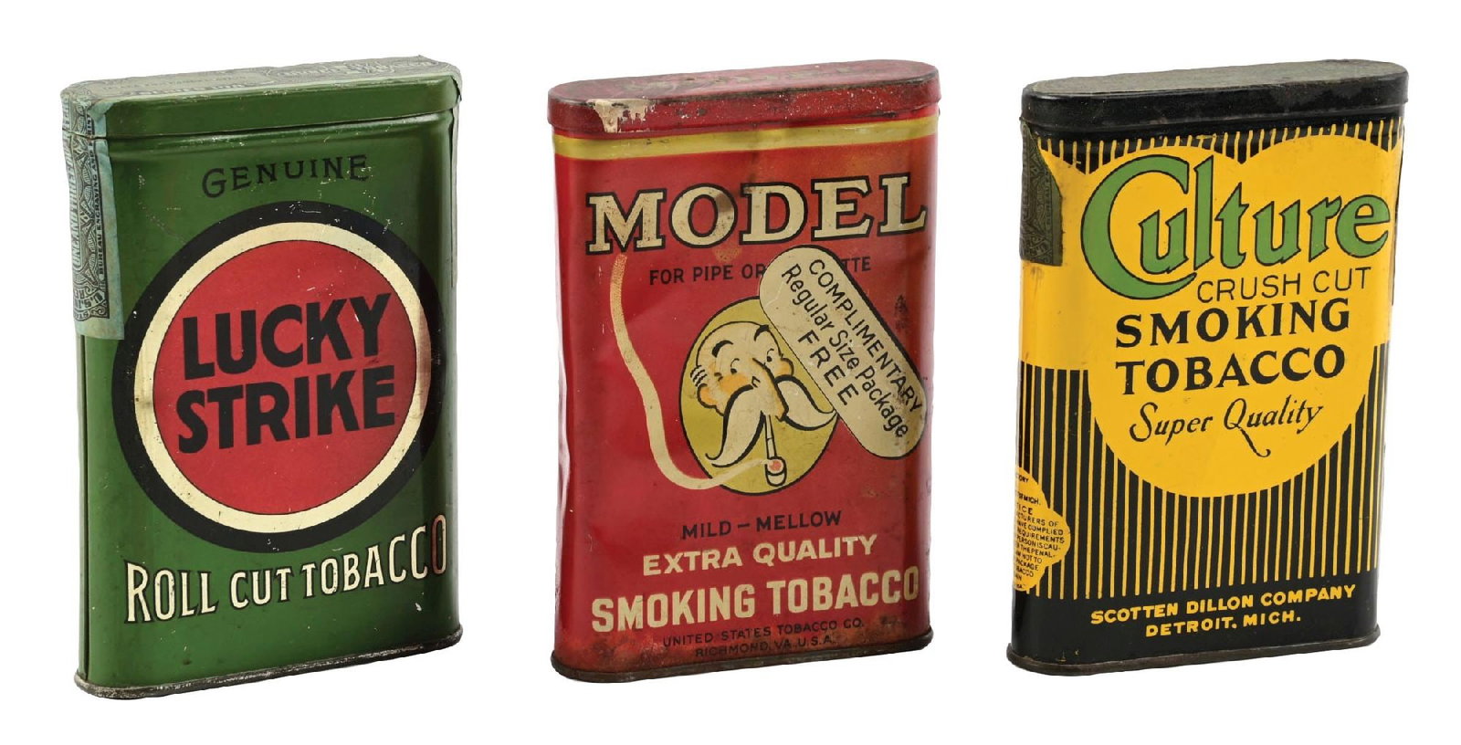 COLLECTION OF 3: POCKET TOBACCO TINS (1 of 4)