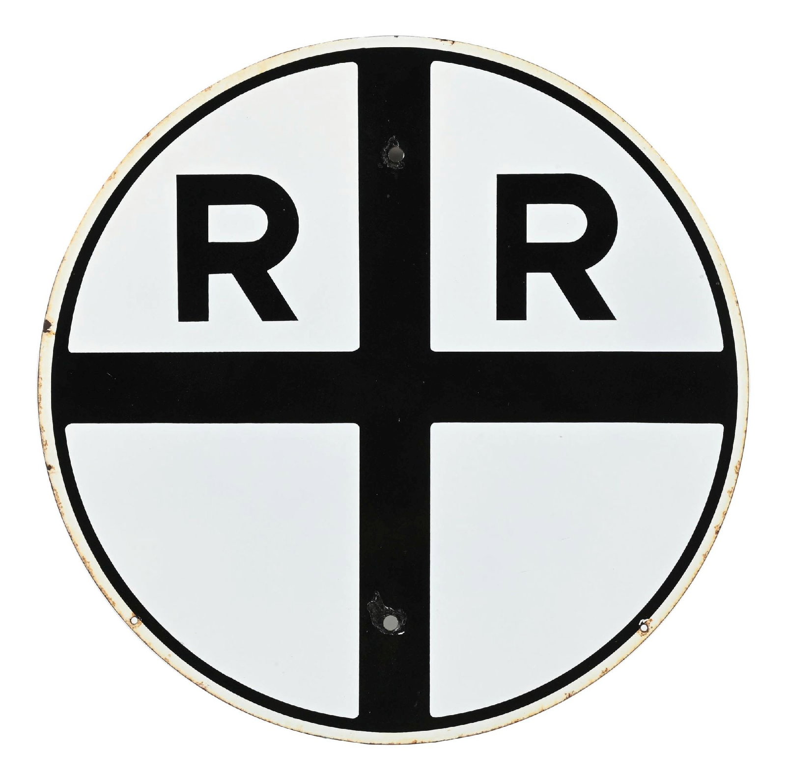 RAILROAD PORCELAIN SIGN (1 of 3)