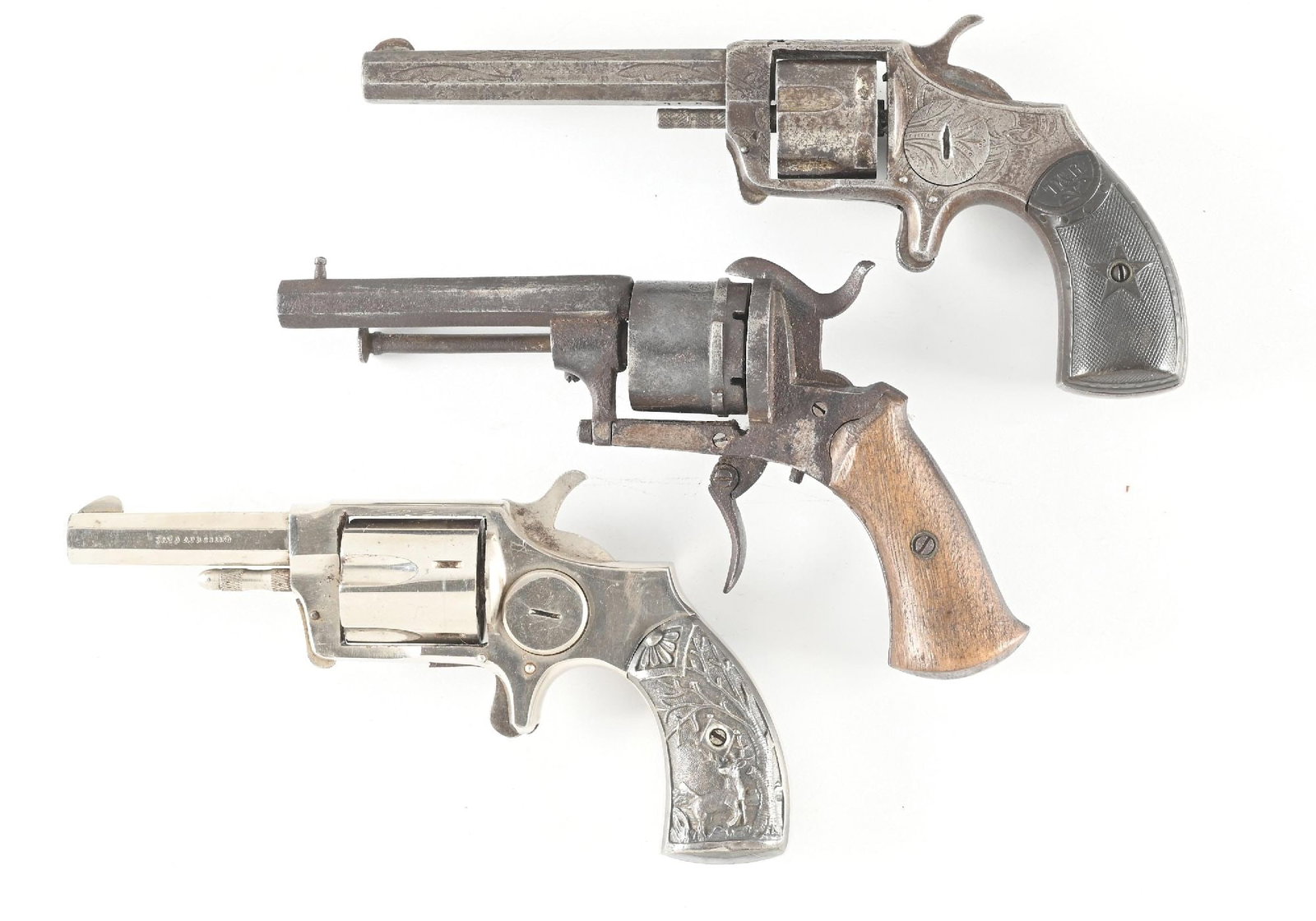 (A) LOT OF (3) 19TH CENTURY POCKET REVOLVERS. (1 of 2)