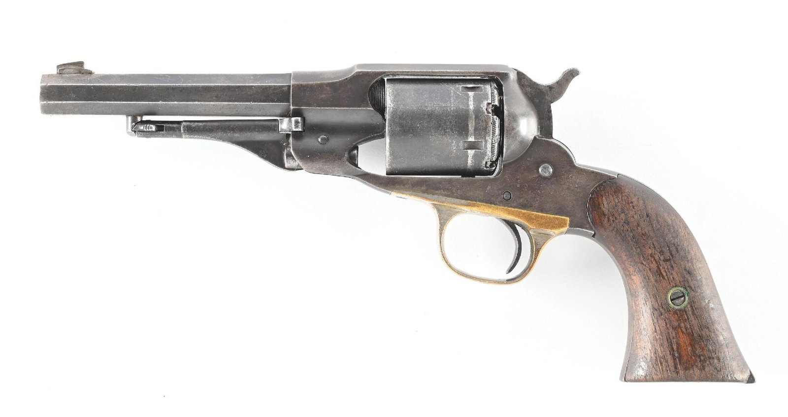 (A) UNIQUE REMINGTON NEW MODEL POLICE .22 RF CONVERSION REVOLVER. (1 of 2)