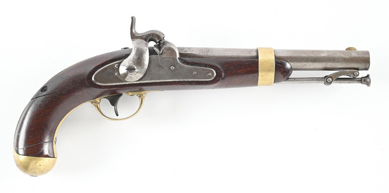 (A) US MODEL 1842 PERCUSSION PISTOL BY H. ASTON. (1 of 2)