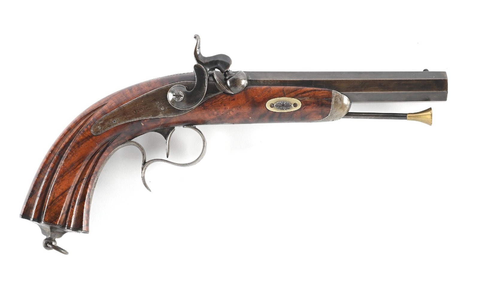 (A) L. LEFEVRE PERCUSSION SINGLE SHOT TARGET PISTOL. (1 of 2)