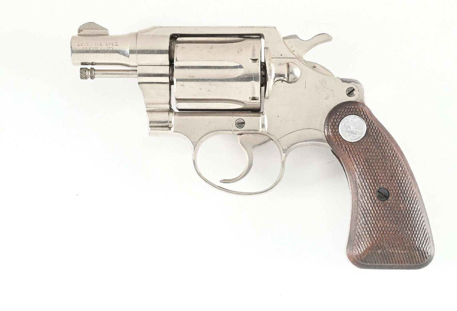 (C) NICKEL COLT DETECTIVE SPECIAL DOUBLE ACTION REVOLVER. (1 of 2)