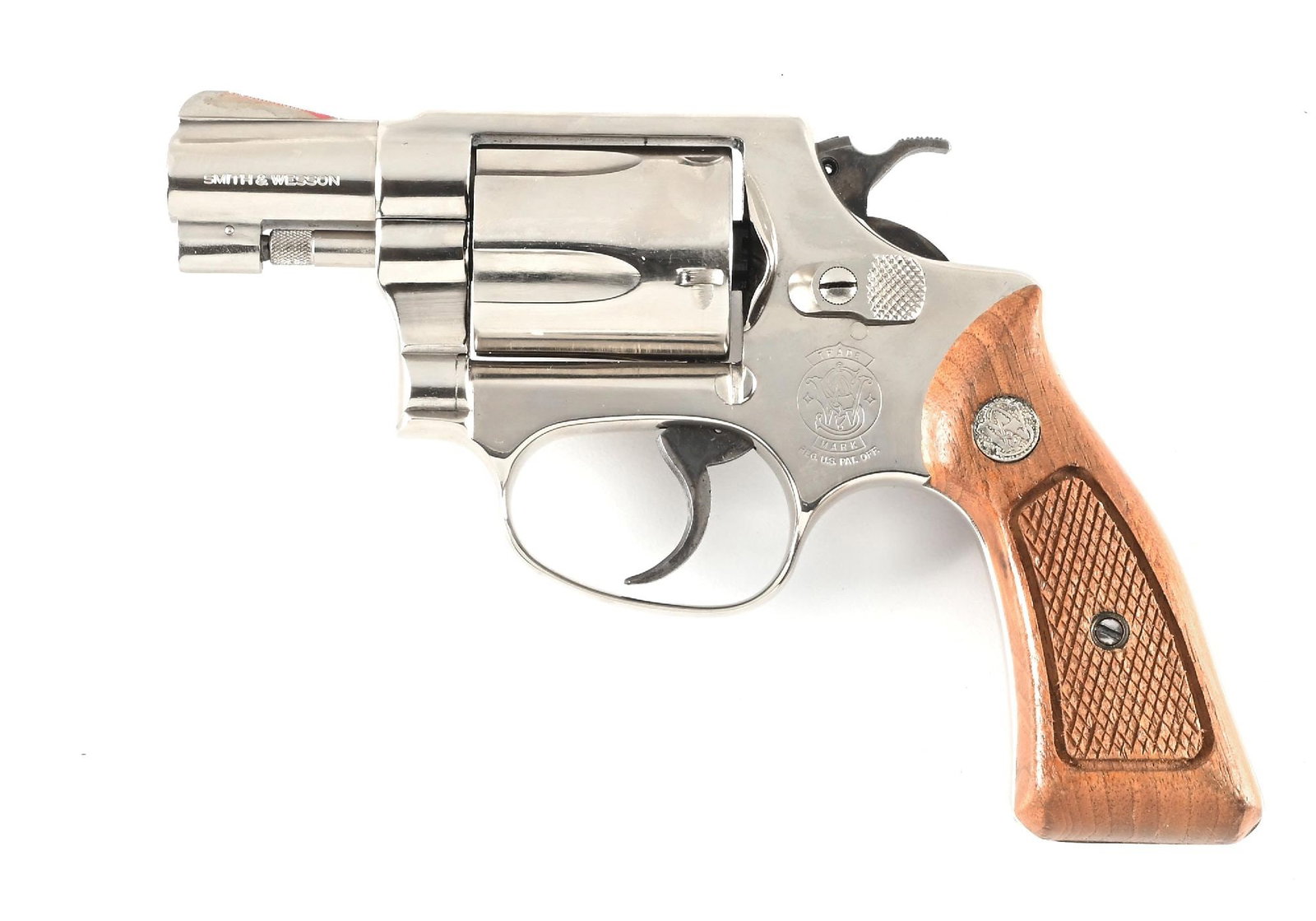 (M) SMITH & WESSON MODEL 36 NICKEL REVOLVER (1 of 2)