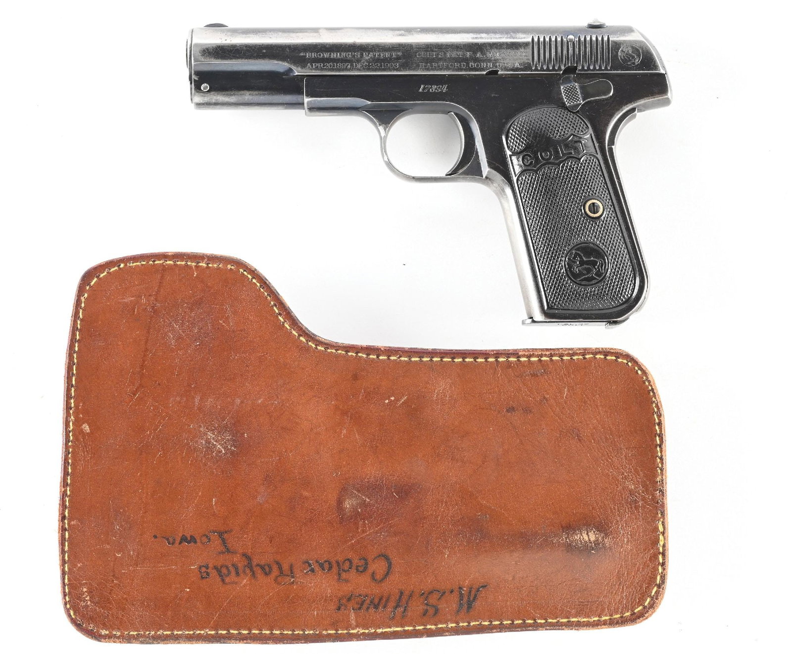(C) COLT MODEL 1903 SEMI-AUTOMATIC PISTOL. (1 of 2)