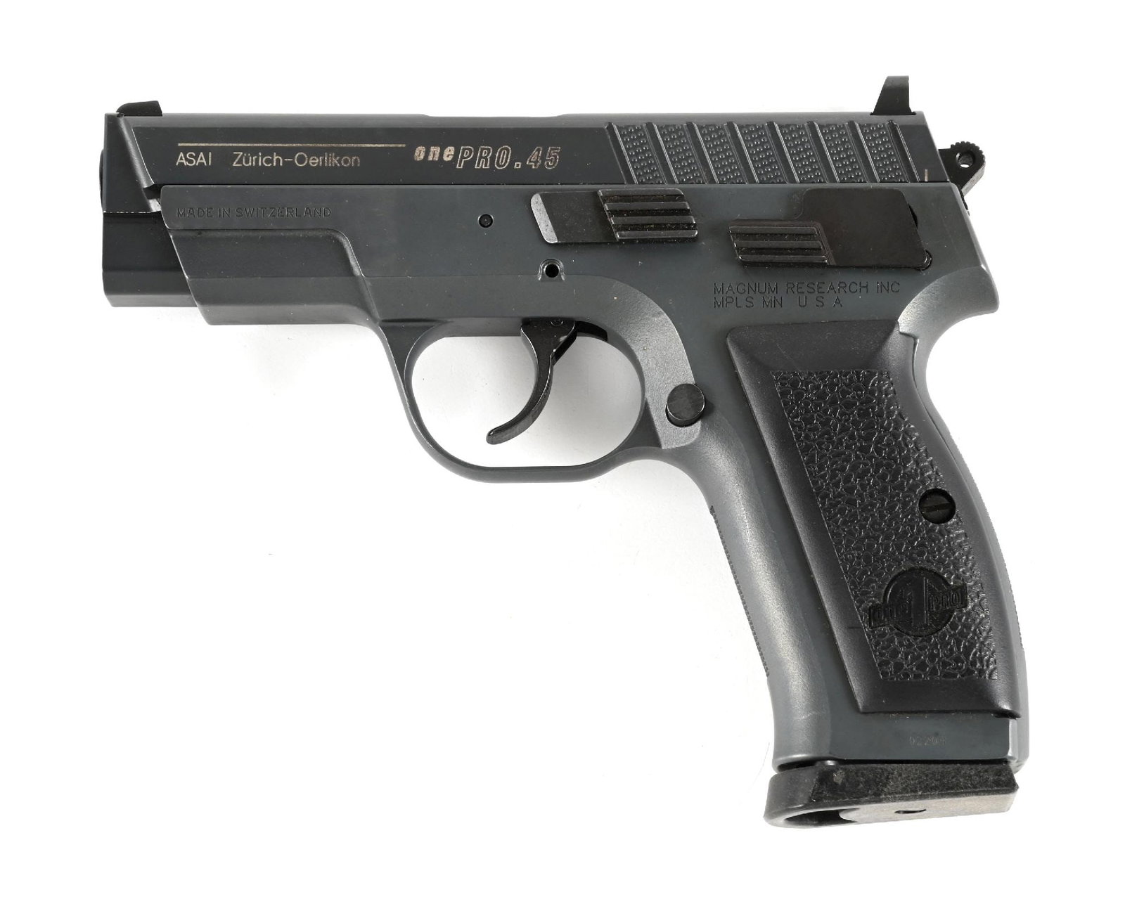 (M) SWISS ASAI ONE PRO .45 SEMI-AUTOMATIC PISTOL. (1 of 3)