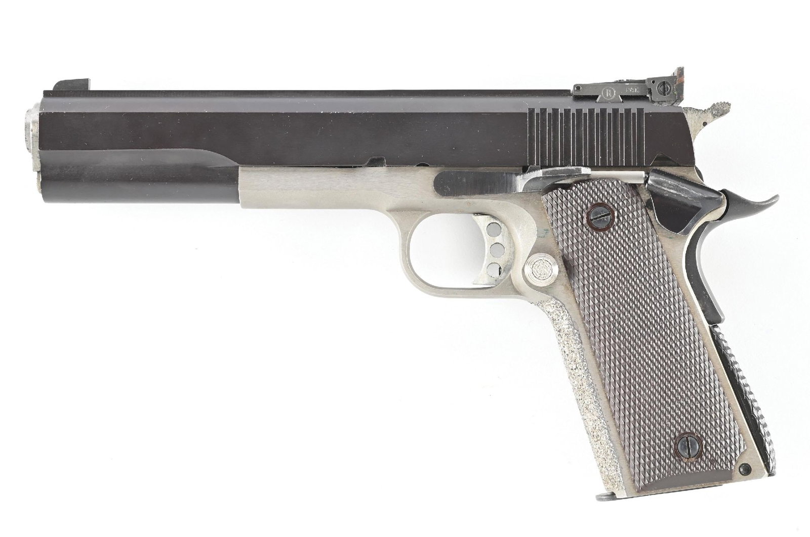 (M) CUSTOM CASPIAN ARMS LONG SLIDE 1911 SEMI-AUTOMATIC 9MM PISTOL. (1 of 2)