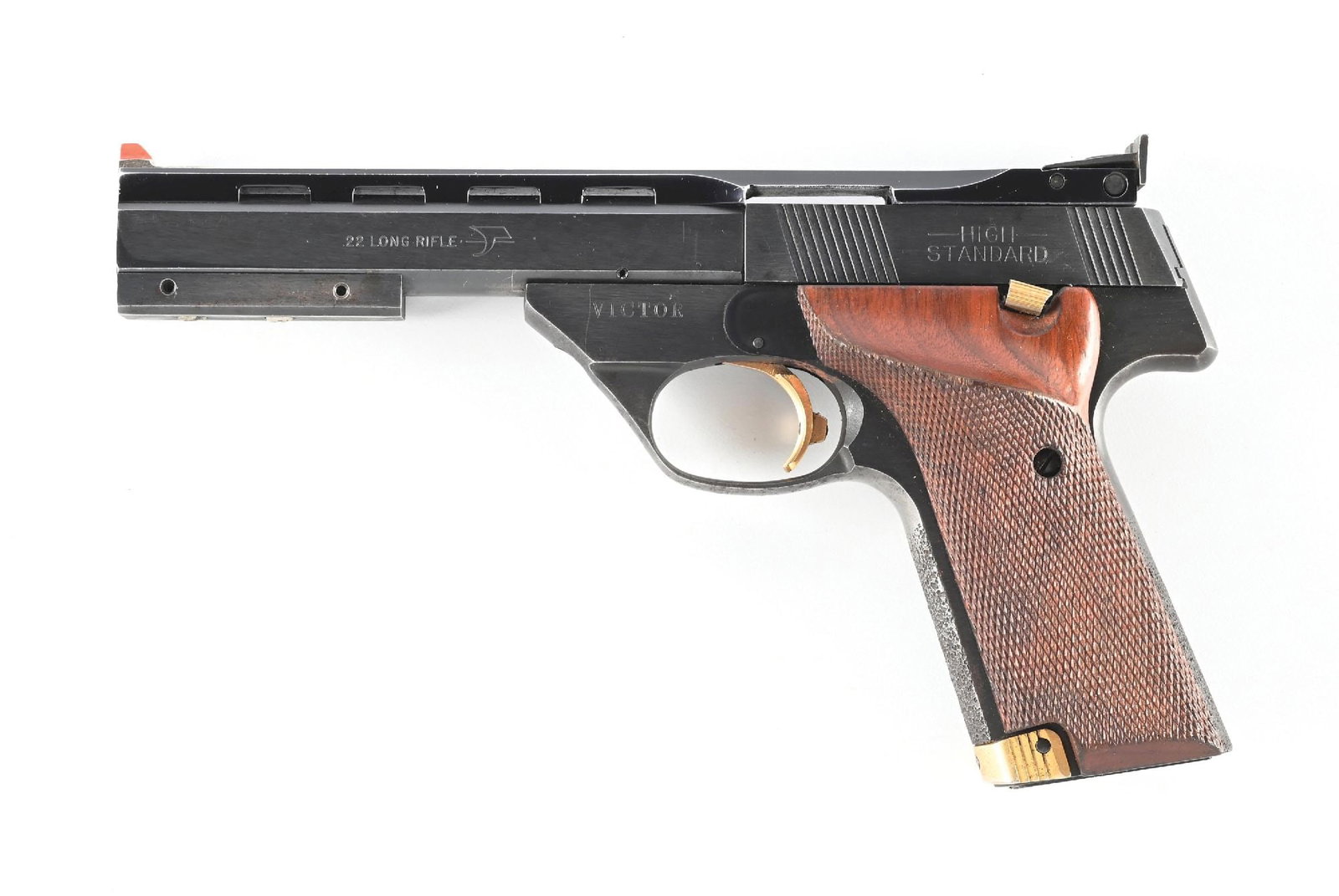 (M) HIGH STANDARD VICTOR SEMI-AUTOMATIC PISTOL. (1 of 2)