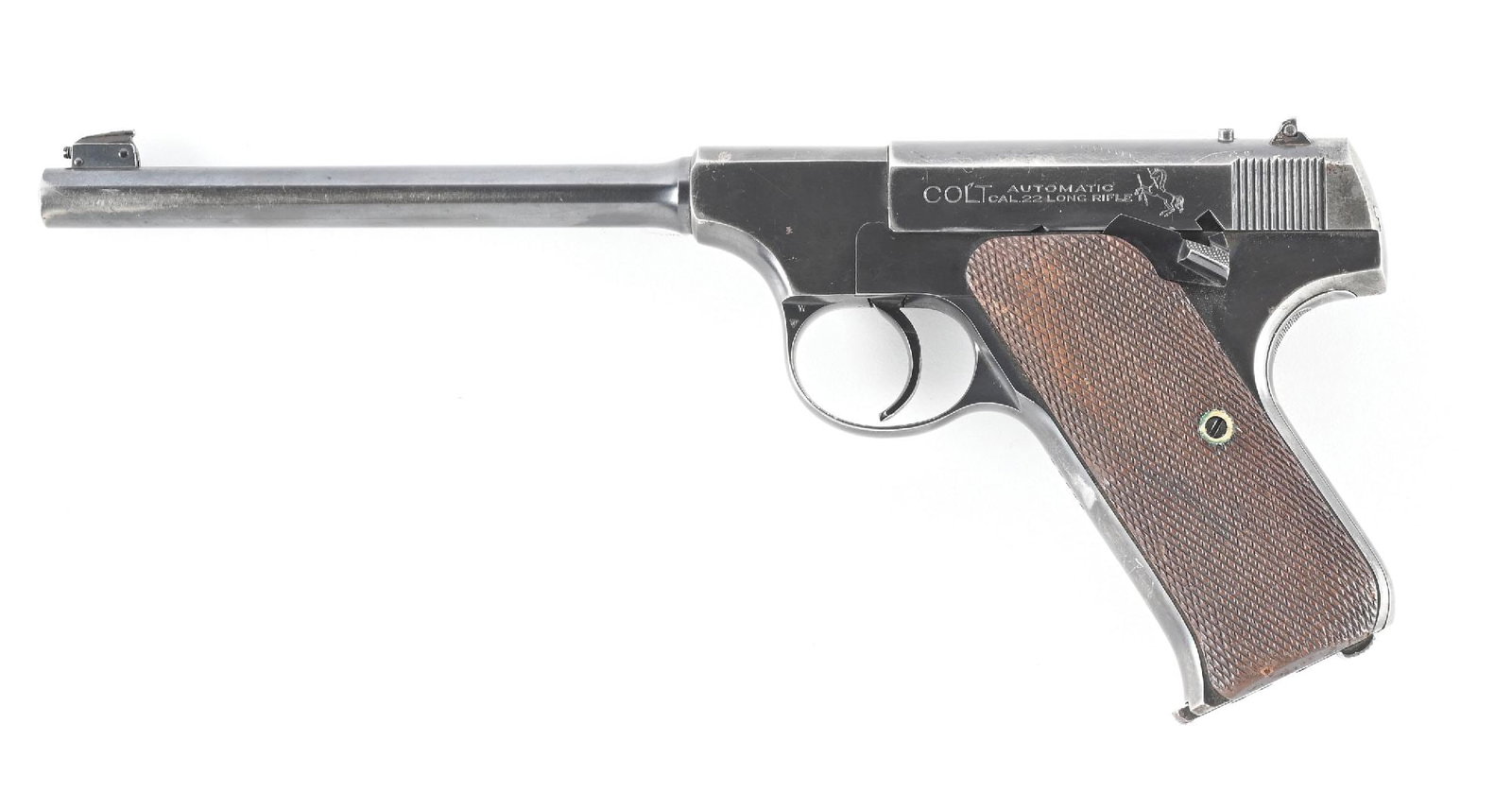 (C) COLT AUTOMATIC PRE-WOODSMAN .22 LR SEMI-AUTOMATIC TARGET PISTOL. (1 of 2)