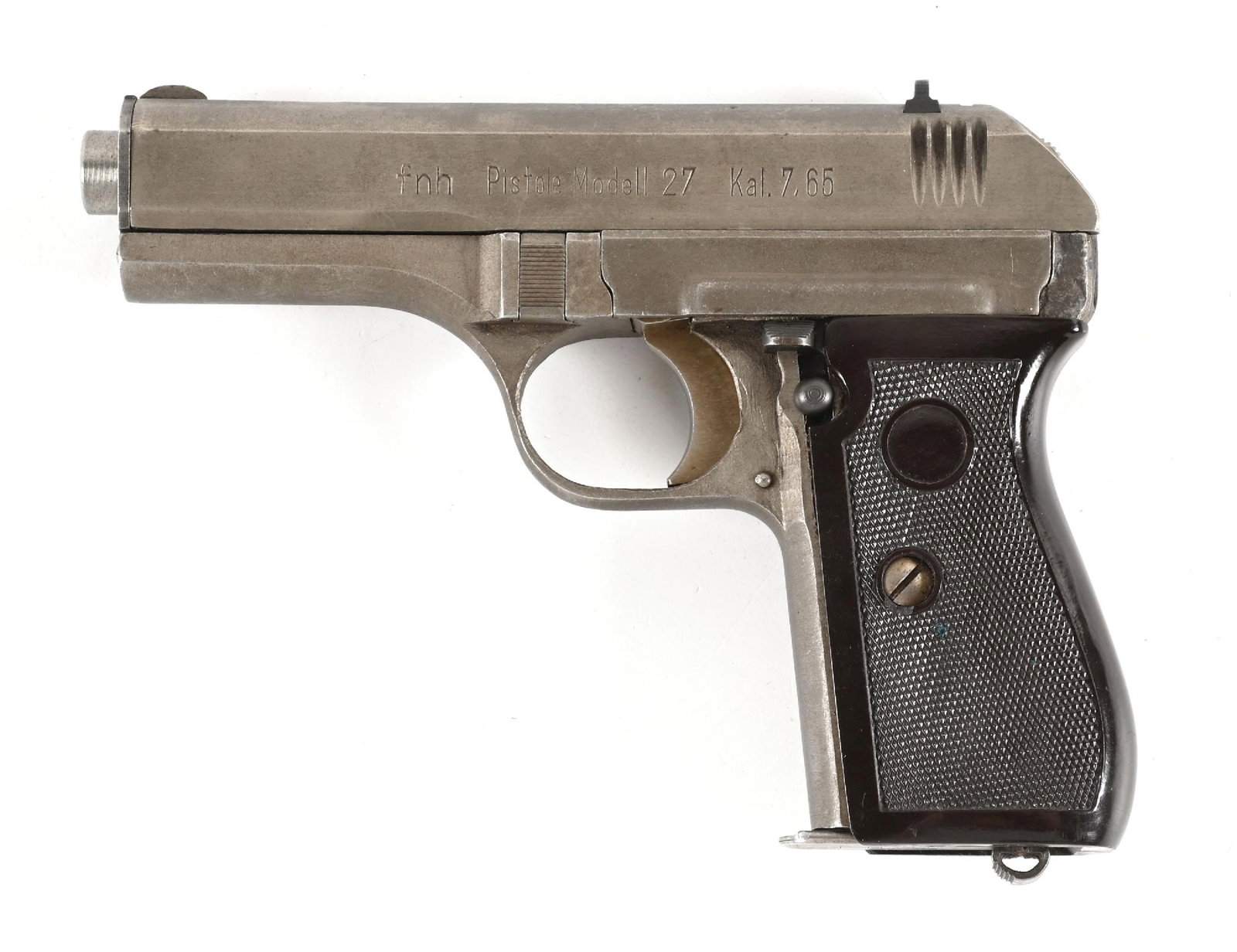(C) WWII GERMAN MARTIALLY INSPECTED CZ VZ. 27 SEMI-AUTOMATIC PISTOL. (1 of 2)