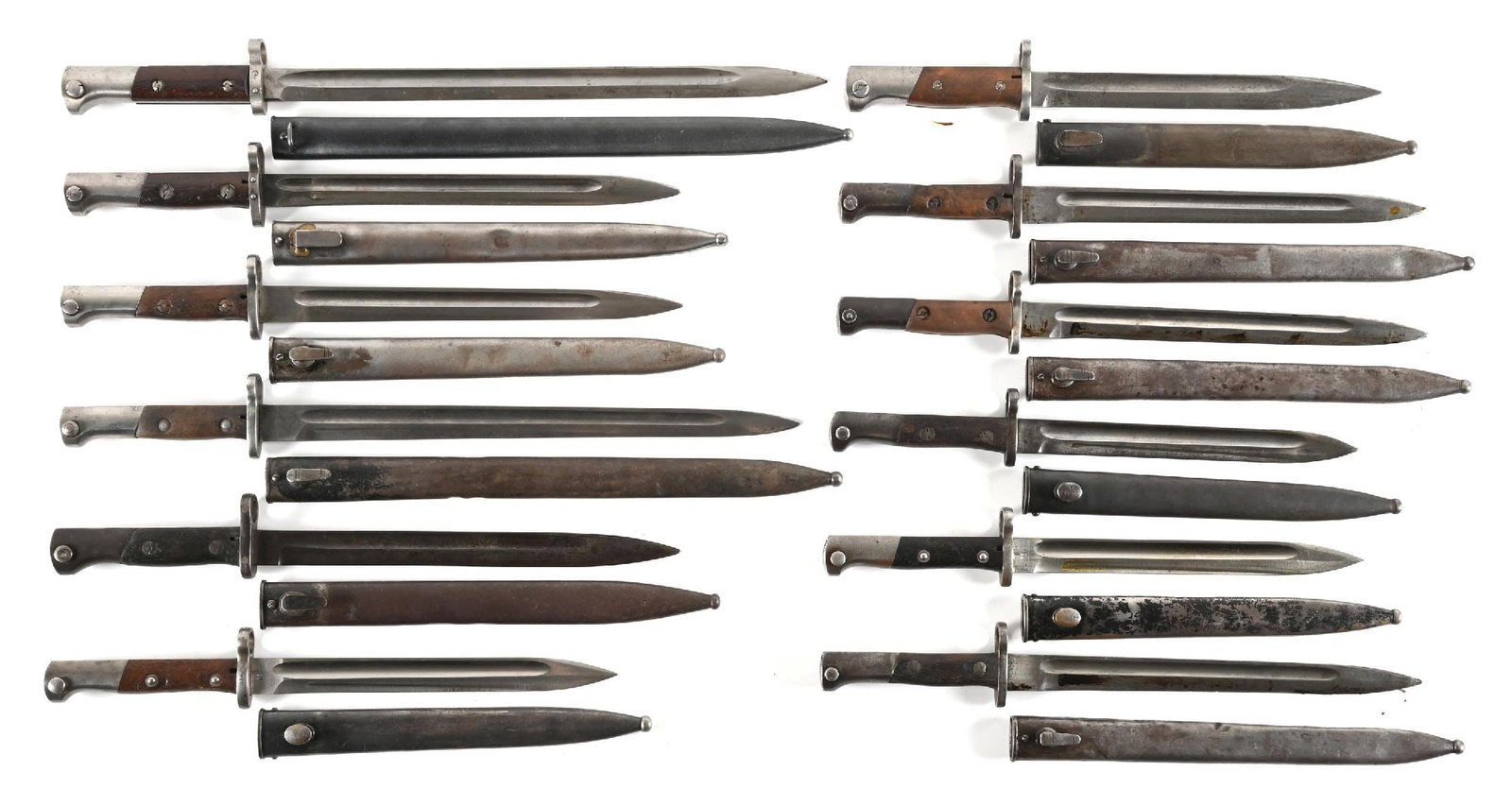 LOT OF 12: EXPORT MAUSER BAYONETS. (1 of 1)